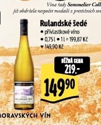 Víno Rulandské šedé Sommelier Collection - přívlastkové