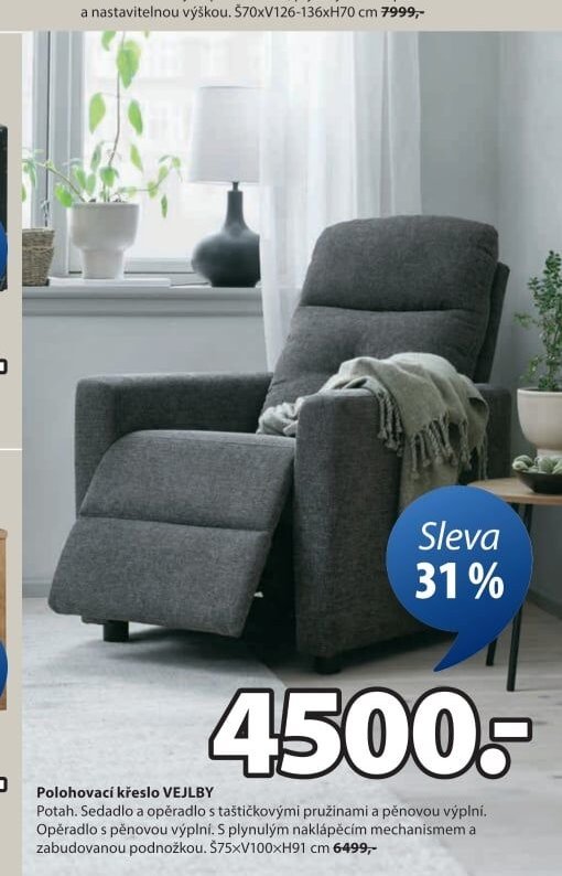 Polohovací křeslo VEJLBY