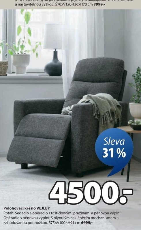 Polohovací křeslo VEJLBY