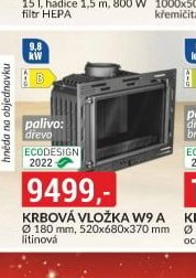 Krbová vložka W9 A