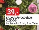 Sada vánočních ozdob houba (4 ks, 8 cm, 3 ks, 7 cm)