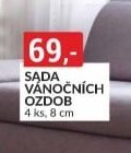 Sada vánočních ozdob (4 ks, 8 cm)
