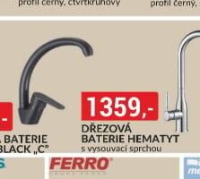 Dřezová baterie Hematyt