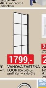 Vanová zástěna Loop
