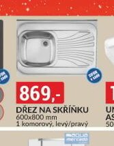 DŘEZ NA SKŘÍŇKU