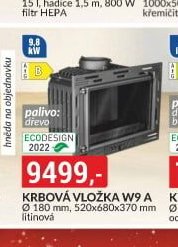 KRBOVÁ VLOŽKA W9 A