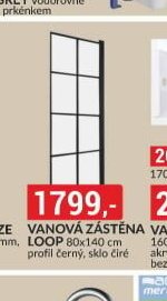 Vanová zástěna Loop