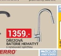 Dřezová baterie Hematyt