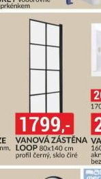 Vanová zástěna Loop