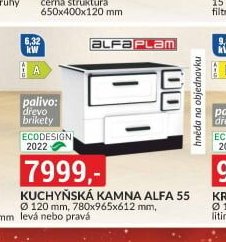 Kuchyňská kamna Alfa 55