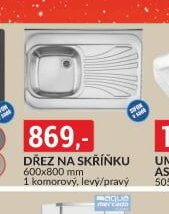DŘEZ NA SKŘÍŇKU