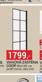 Vanová zástěna Loop