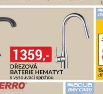Dřezová baterie Hematyt