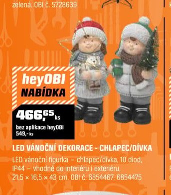 LED VÁNOČNÍ DEKORACE - CHLAPEC/DÍVKA