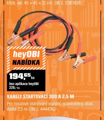 KABELY STARTOVACÍ 300 A 2,5 M