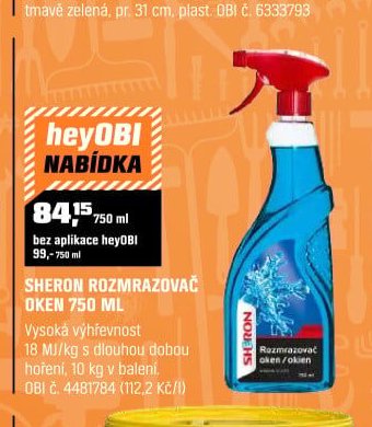 SHERON ROZMRAZOVAČ OKEN 750 ML