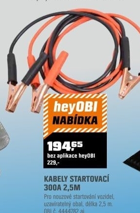 Kabelystartovací700A 2,5m