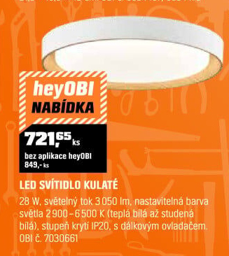 LED svíti.28W,3050lmimita. dř.IP20, bílá