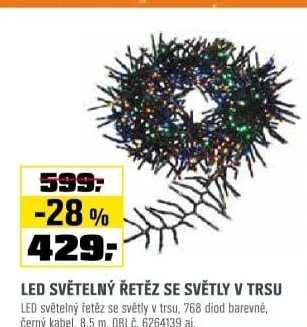 Řetěz světelný trs768 LEDbarevný