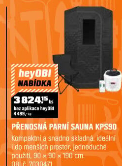 Sauna přenosná parníKPS90 černá