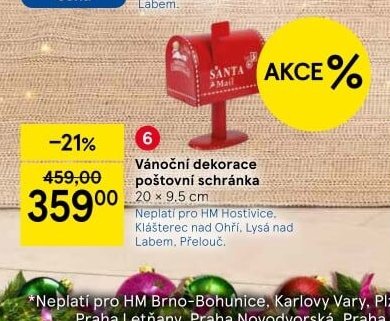 Vánoční dekorace poštovní schránka - Tesco akcniletaky.com