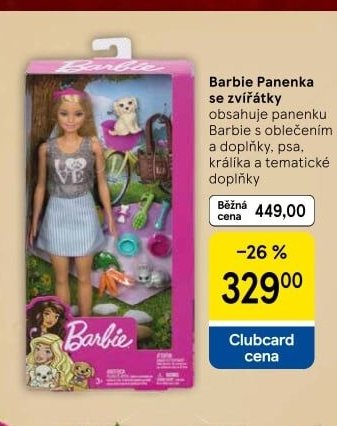 Barbie Panenka se zvířátky