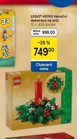 LEGO® 40743 Vánoční dekorace na stůl