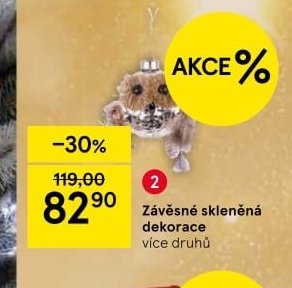 Závěsné skleněná dekorace