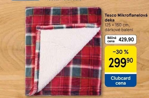 Deka mikroflanelová Tesco