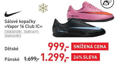 Dětská sálová obuv Vapor 16 CLUB IC Nike