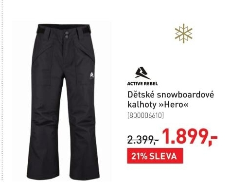 Dětské snowboardové kalhoty Active Rebel