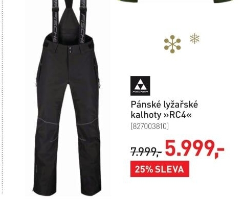 Pánské lyžařské kalhoty Fischer