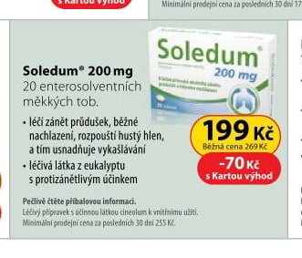 Soledum 200 mg 20 enterosolventních měkkých tob.