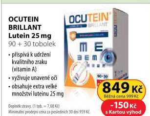 Doplněk stravy Brillant Lutein Ocutein