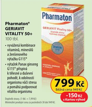 Doplněk stravy Geriavit Pharmaton Vitality 50+