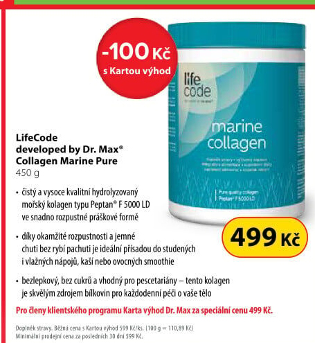 Doplněk stravy LifeCode developed by Dr. Max Collagen Marine Pure