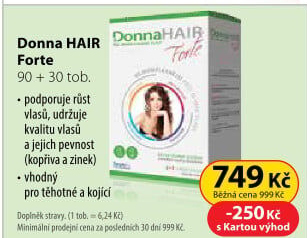 Doplněk stravy na vlasy Forte DonnaHair Swiss
