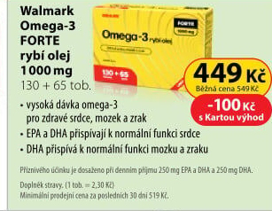 Doplněk stravy Omega 3 rybí olej Forte Walmark