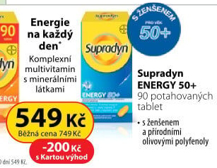 Doplněk stravy tablety Energy 50+ Supradyn