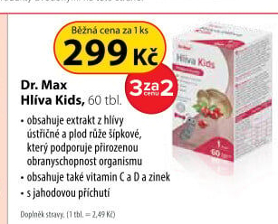 Doplněk stravy žvýkací tablety dětské Hlíva Dr.Max