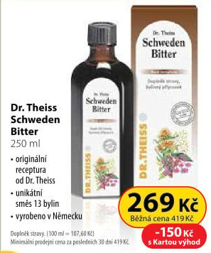 Kapky švédské k udržení správné činnosti trávicího traktu Dr.Theiss