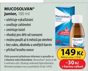 Sirup proti kašli Junior Mucosolvan