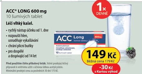 Šumivé tablety na vykašlávání Long ACC