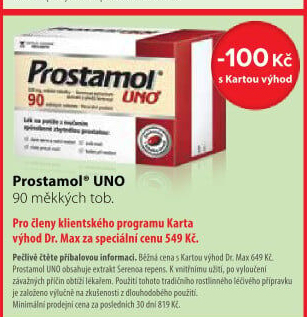 Tobolky při problémech s prostatou Prostamol Uno