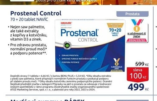 Prostenal Control 70 + 20 tablet NAVÍC