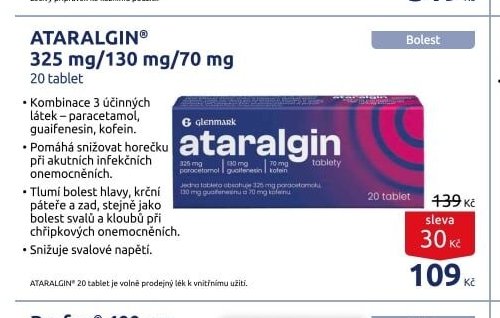 ATARALGIN 325 mg/130 mg/70 mg 20 tablet