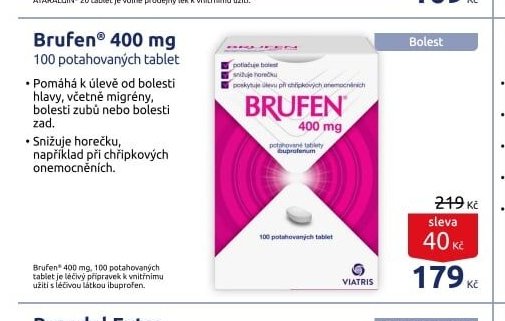 Brufen 400 mg 100 potahovaných tablet