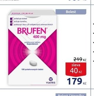 Brufen 400 mg 100 potahovaných tablet
