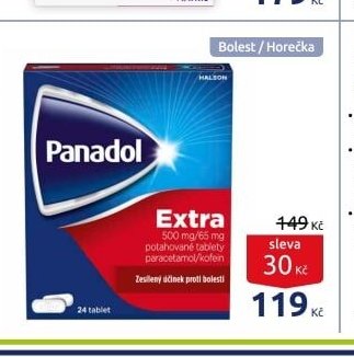 Panadol Extra 500 mg/65 mg 24 potahovaných tablet