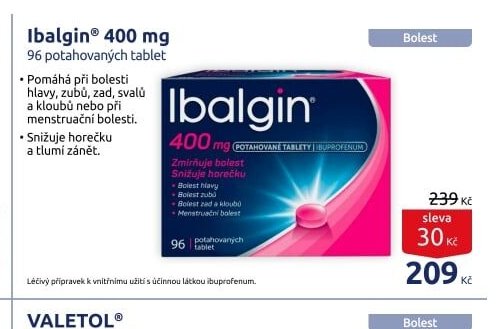 Ibalgin 400 mg 96 potahovaných tablet - BENU Lékárna akcniletaky.com